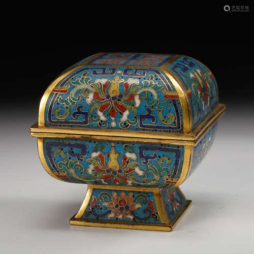 Chinese Cloisonne Cover Box