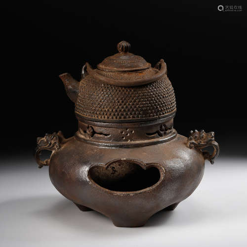 Chinese Iron Tea Pot And Burner