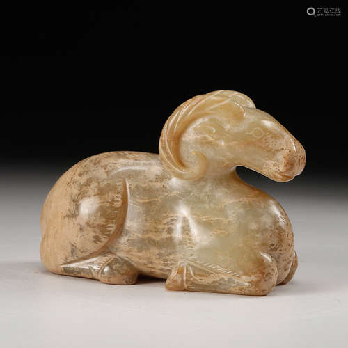 Chinese Archaistic Jade Ram