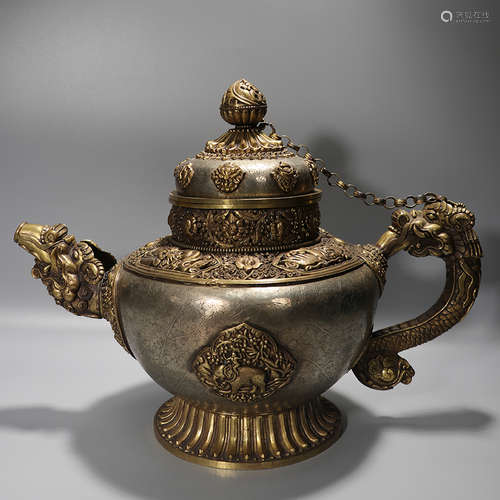 Chinese Bronze Tea Pot