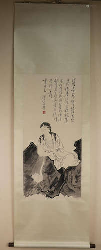 Chinese School Ink And Color Scroll Painting