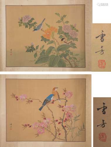 花鳥圖兩幅