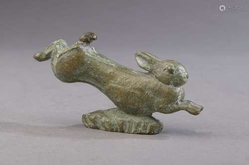 André Vincent BECQUEREL (1893-1981).Lapin bondissant.Petit b...