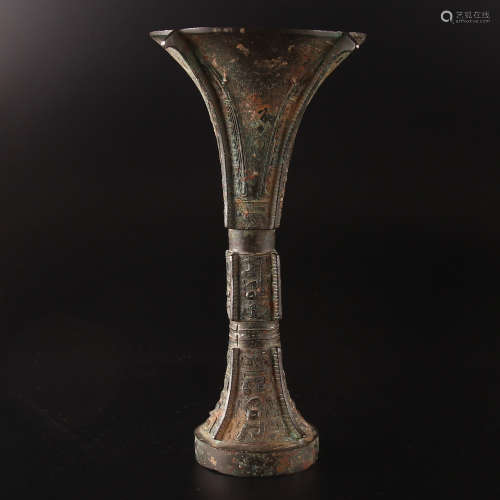 古铜獣紋花瓶