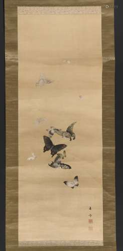 CHINESE PAINTED HANGING SCROLL in the manner of Liang Ruozhu...