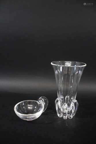 STEUBEN GLASS including an olive bowl designed by John Dreve...