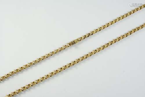 A GEORGIAN GOLD CHAIN NECKLACE the circular-shaped links wit...