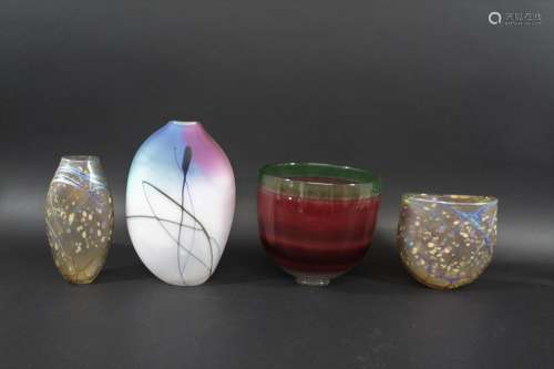 ART GLASS - BARRY CULLEN a large art glass bowl, mostly with...