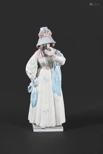 UNUSUAL ROYAL COPENHAGEN FIGURE - VICTORIAN LADY Model No 13...