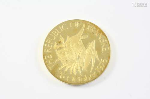 AN 18CT GOLD SOUTH AFRICAN HISTORICAL MEDALLION celebrating ...