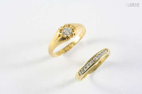 A DIAMOND SOLITAIRE RING mounted with a cushion-shaped diamo...