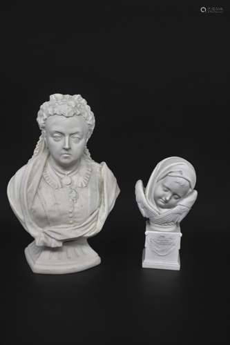 COPELAND PARIAN BUST- QUEEN VICTORIA a large Parian bust by ...