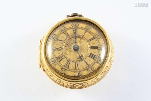 AN 18TH CENTURY GOLD PAIR CASED POCKET WATCH BY ANDREW DICKI...