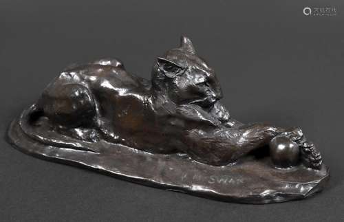 BRONZE SCULPTURE OF A LIONESS - AFTER JOHN MACALLAN SWAN a m...