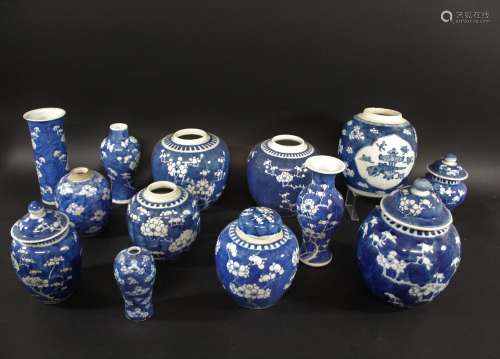 VARIOUS CHINESE VASES a mixed lot of 19thc and 20thc porcela...