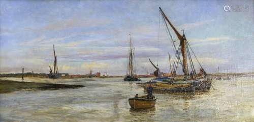 WILLIAM LIONEL WYLLIE, RA (1851-1931) ALDEBURGH (c.1888) Oil...