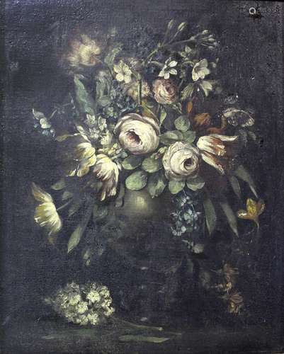 FOLLOWER OF JUAN DE ARELLANO (1614-1676) A VASE OF MIXED FLO...