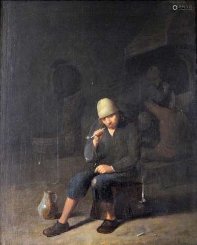 ATTRIBUTED TO PIETER VERELST (1618-c.1678) THE SMOKER Oil on...