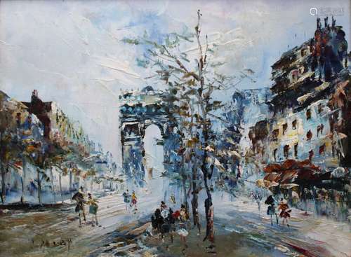 RANDALL VERNON DAVEY (American, 1887-1964) IN PARIS Signed, ...