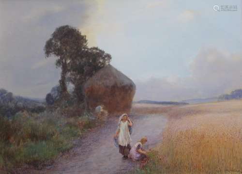 JOHN WHITE (1851-1933) OLD AND YOUNG, HEAVITREE Signed, wate...