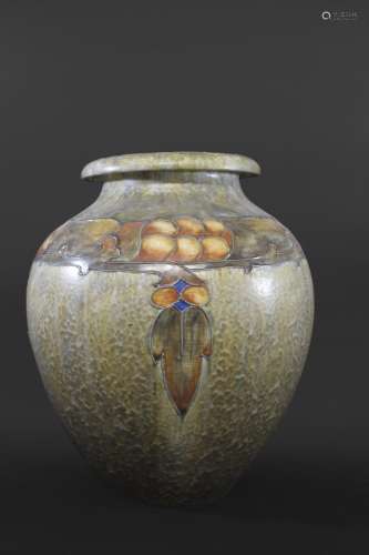 EXCEPTIONALLY LARGE EXHIBITION VASE - CRANSTON POTTERY a ver...