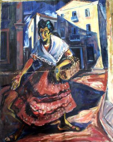 •ARCHIBALD PEDDIE (1917-1991) SPANISH WOMAN Signed and dated...