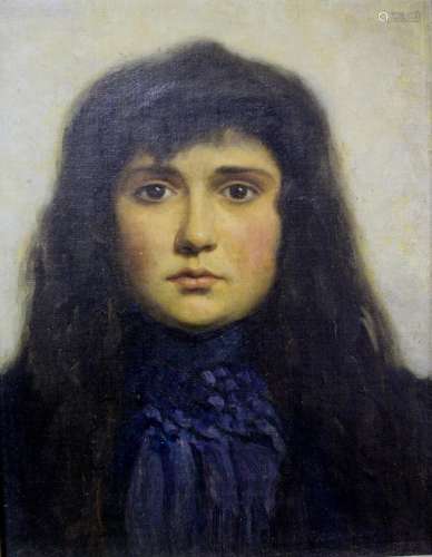 FRANK STANLEY OGILVIE (1858-1937) PORTRAIT STUDY OF A GIRL S...