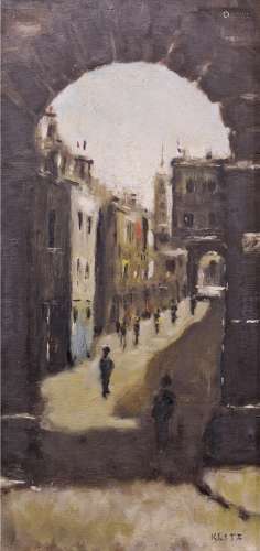 •ANTHONY ROBERT KLITZ (1917-2000) A STREET, SEEN THROUGH AN ...