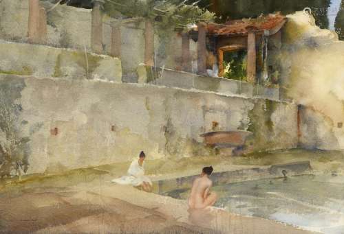 •SIR WILLIAM RUSSELL FLINT, RA, PRWS (1880-1969) IN THE COOL...