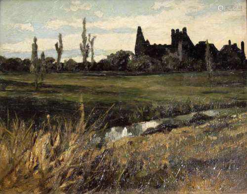 FOLLOWER OF CHARLES FRANCOIS DAUBIGNY (1817-1878) FIELDS ON ...