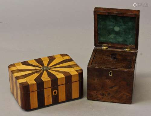 A NINETEENTH CENTURY FRENCH JEWELLERY OR STATIONERY BOX AND ...