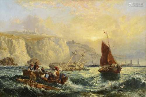 CLAUDE T. STANFIELD MOORE (1853-1901) A WRECK OFF WHITBY Sig...
