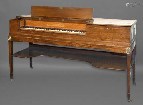 A GEORGE III SPINET BY BROADWOOD OF LONDON, in a Mahogany ca...
