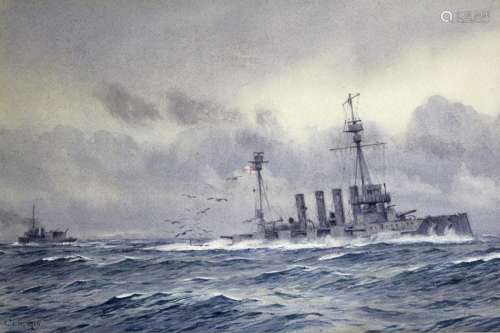ALMA CLAUDE BURLTON CULL (1880-1931) THE SINKING OF HMS WARR...