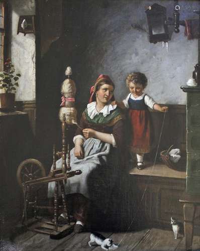 FOLLOWER OF FERDINAND GEORG WALDMULLER (1793-1865) SPINNING ...