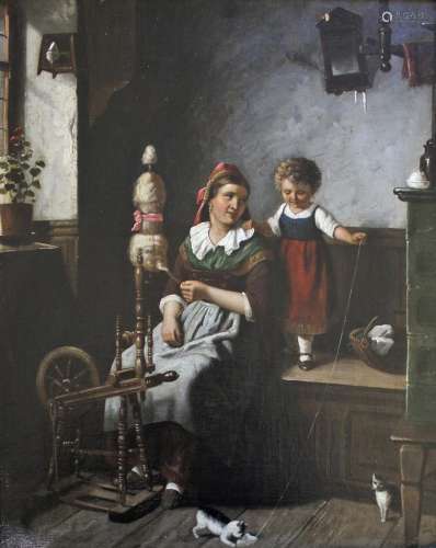 FOLLOWER OF FERDINAND GEORG WALDMULLER (1793-1865) SPINNING ...