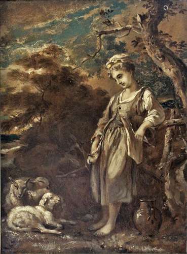 FOLLOWER OF THOMAS BARKER OF BATH (1769-1847) A SHEPHERDESS ...