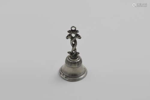 A LATE 18TH CENTURY SPANISH SMALL BELL the handle cast in th...