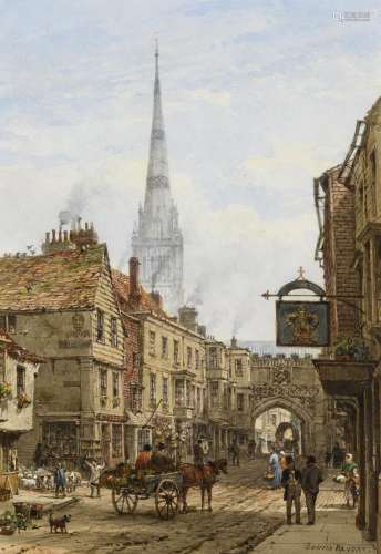 LOUISE RAYNER (1832-1924) HIGH STREET GATE, LOOKING TOWARDS ...