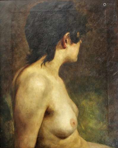 FOLLOWER OF ARMAND BERTON (1854-1927) NUDE STUDY Oil on canv...