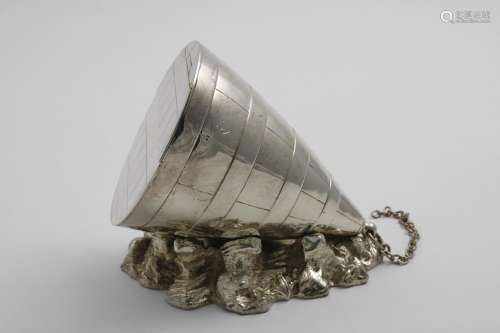 A VICTORIAN ELECTROPLATED NOVELTY SPOON WARMER in the form o...
