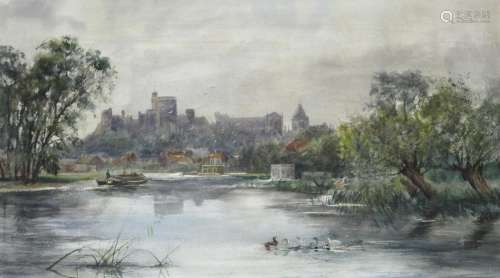 CIRCLE OF HENRY CHARLES FOX (1860-1925) A VIEW OF WINDSOR FR...