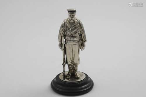 A LATE VICTORIAN FIGURAL INKWELL realistically modelled as a...