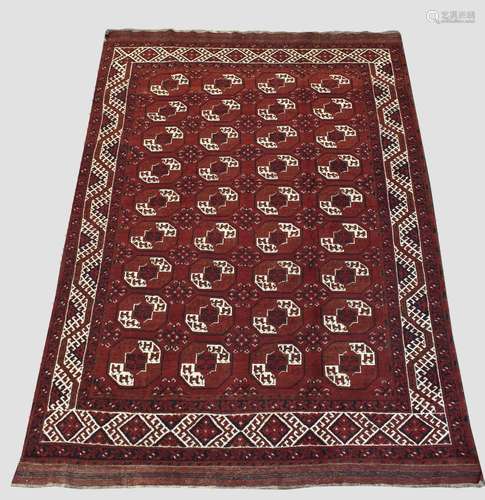 KIZIL AYAK CARPET, North Afghanistan, circa 1900. The madder...