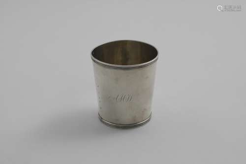 AN EARLY 19TH CENTURY NORTH AMERICAN BEAKER of slightly tape...