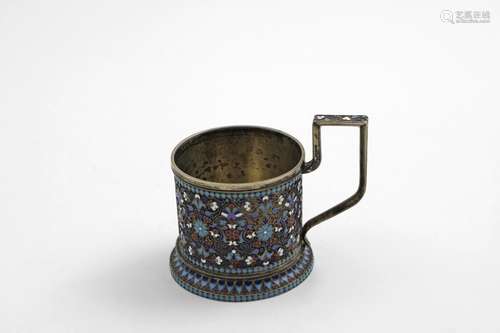 A LATE 19TH / EARLY 20TH CENTURY RUSSIAN SILVERGILT LEMON TE...