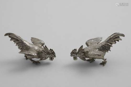 A PAIR OF VICTORIAN NOVELTY PEPPERETTES realistically cast a...