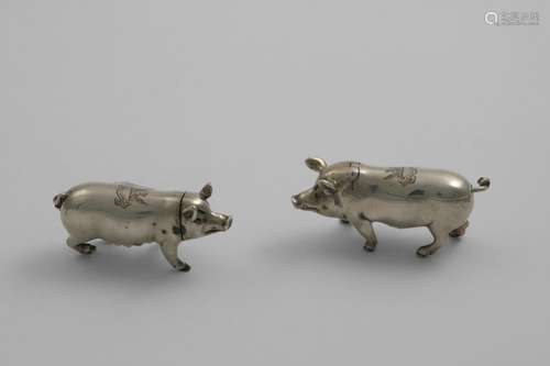 A VICTORIAN CAST NOVELTY SOW PEPPER CASTER & MATCHING BOAR M...