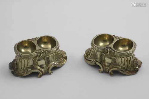 A PAIR OF LATE 19TH / EARLY 20TH CENTURY FRENCH CAST SILVERG...