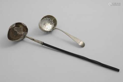 A GEORGE I / II PUNCH LADLE with an egg-shaped bowl and a sh...